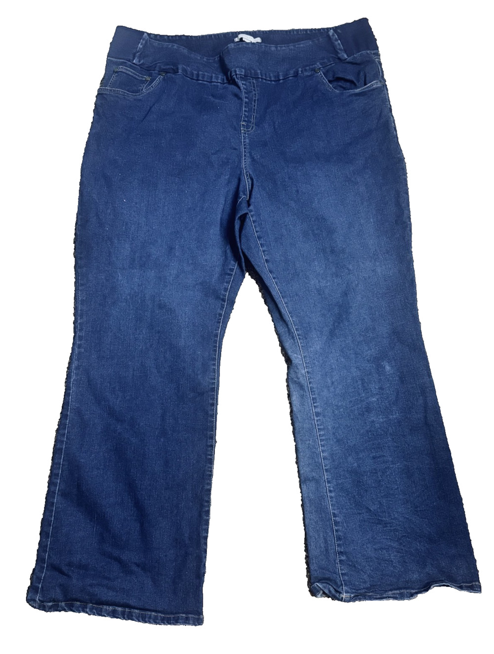 Woman Within Denim‎ Blue Jeans Plus Size 26W Elastic Waist Pull on straight leg